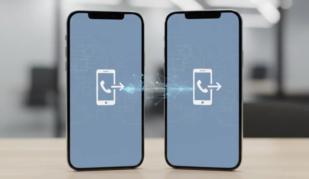 Deux téléphones portable qui symbolise la portabilité des numéros